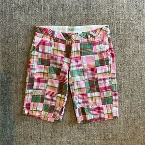 Ocean Drive Plaid Women's Shorts - Pink and Green